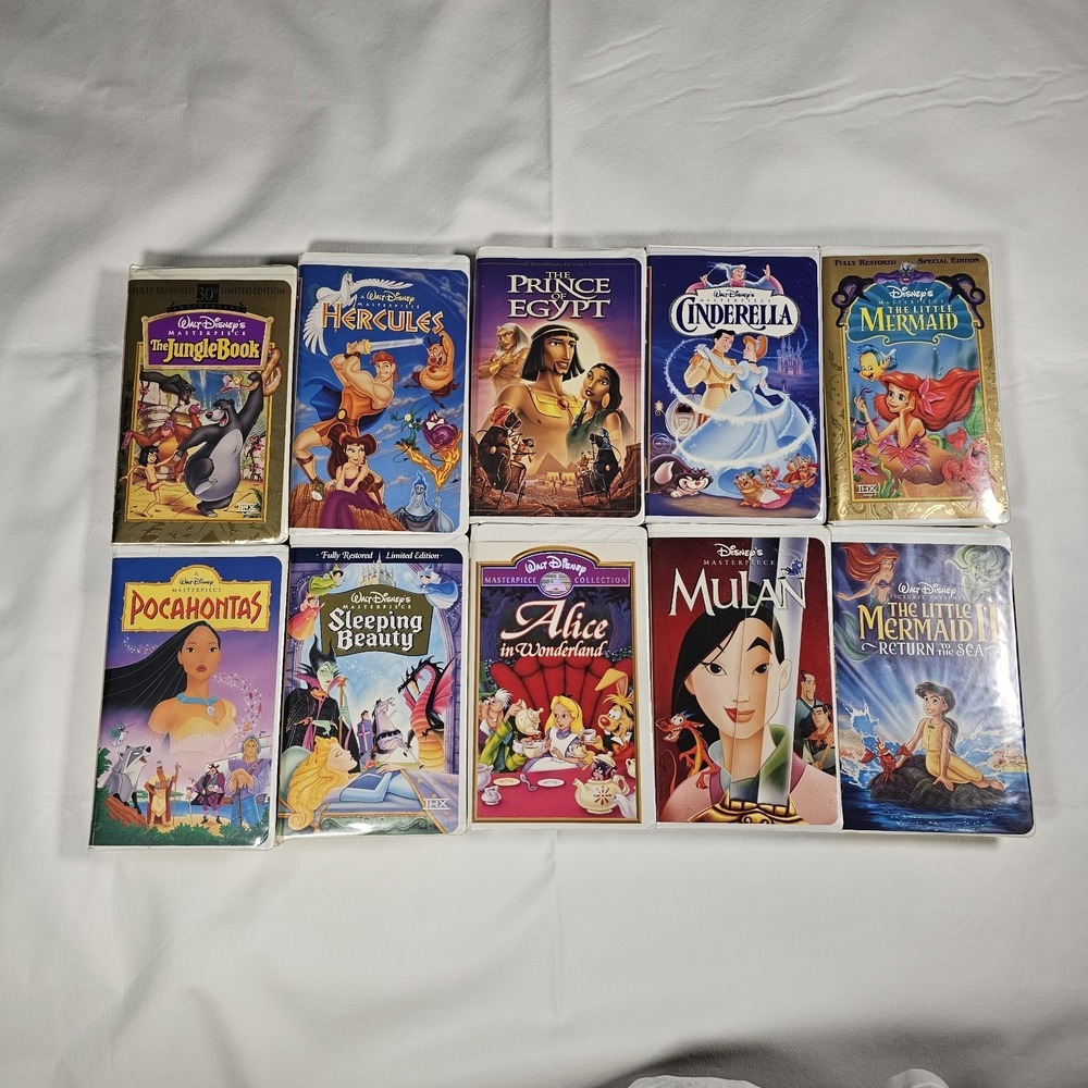 VHS Movie Lot 10 Disney & DreamWorks Masterpiece Collection Mulan Hercules